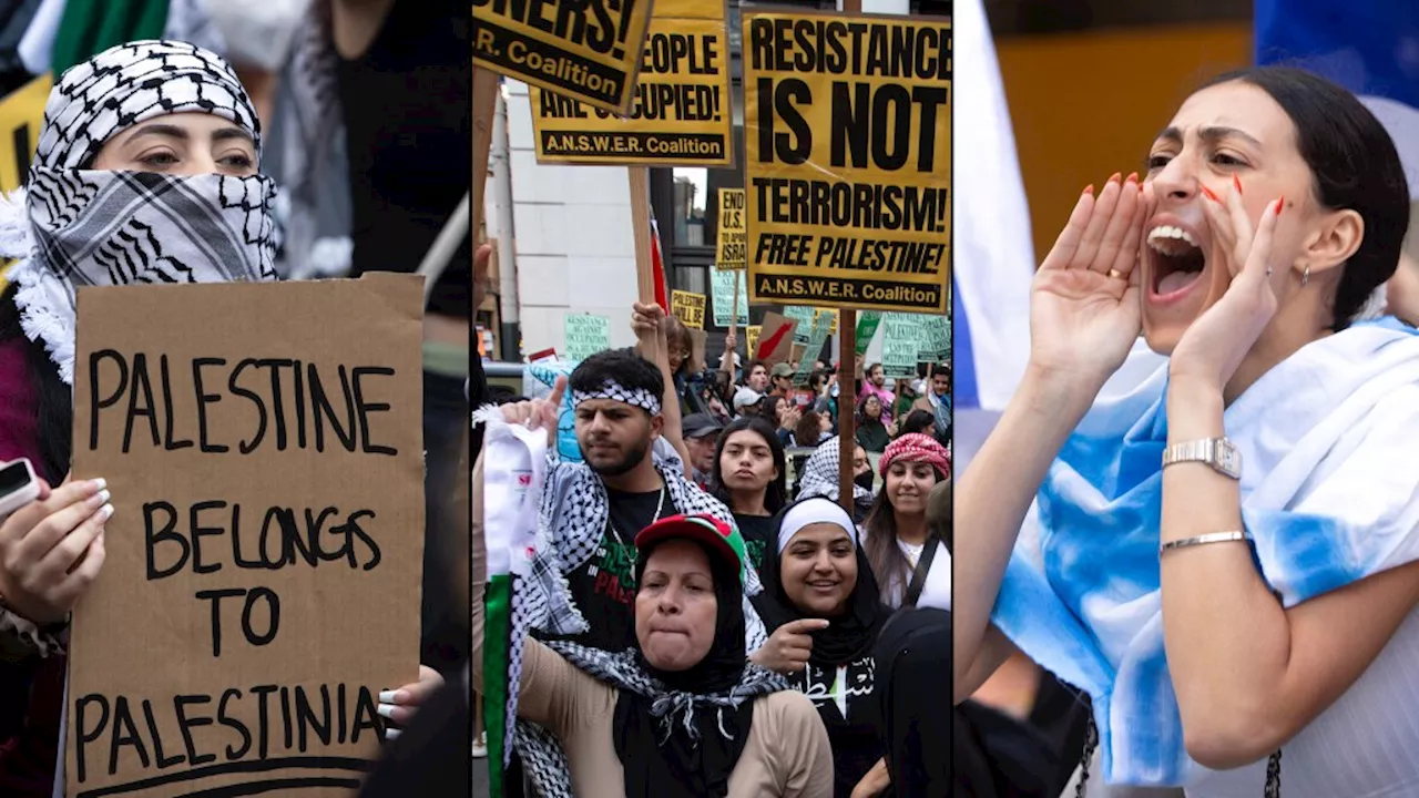 Photos: Americans rally in support of Israelis and Palestinians