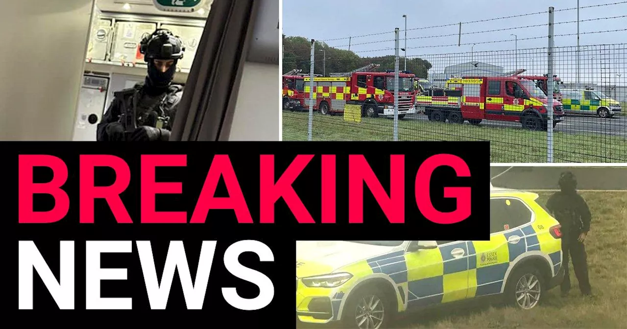 Passenger jet diverted to Stansted amid large police presence