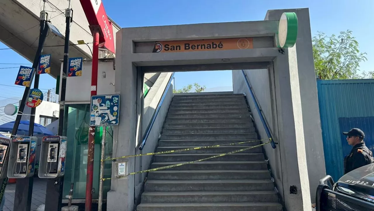 Hombre muere al caer a las vías del Metro de Monterrey en la estación San Bernabé