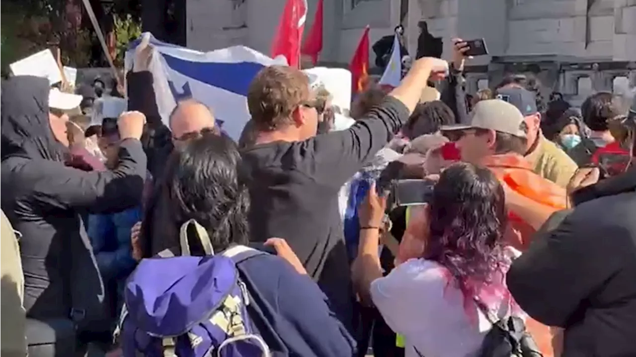 Protesters clash at UW in Seattle over Mideast conflict