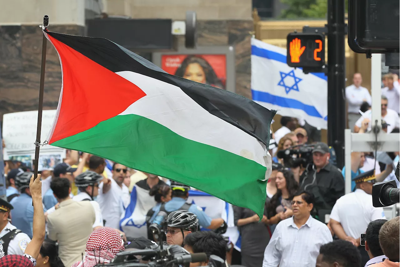 Protesters afraid for loved ones in Gaza march through the Loop