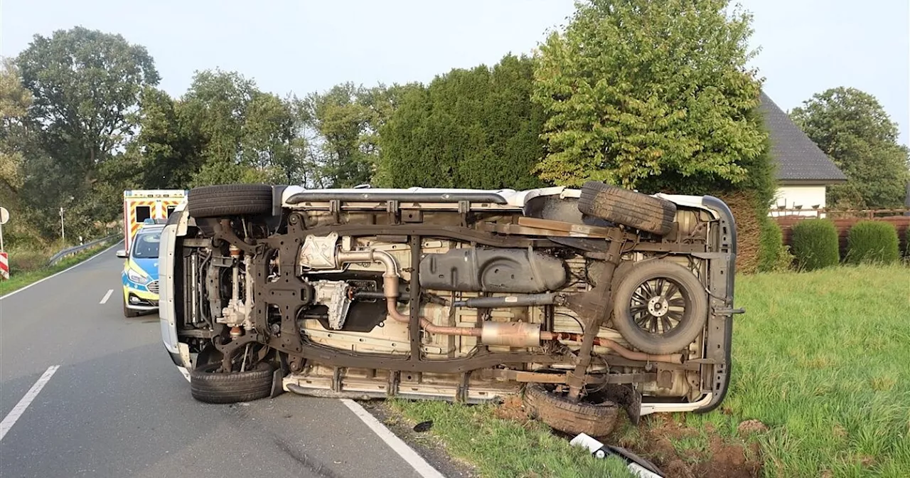 Vor Spinne im Auto erschrocken: Mann verursacht einen Unfall in Bünde