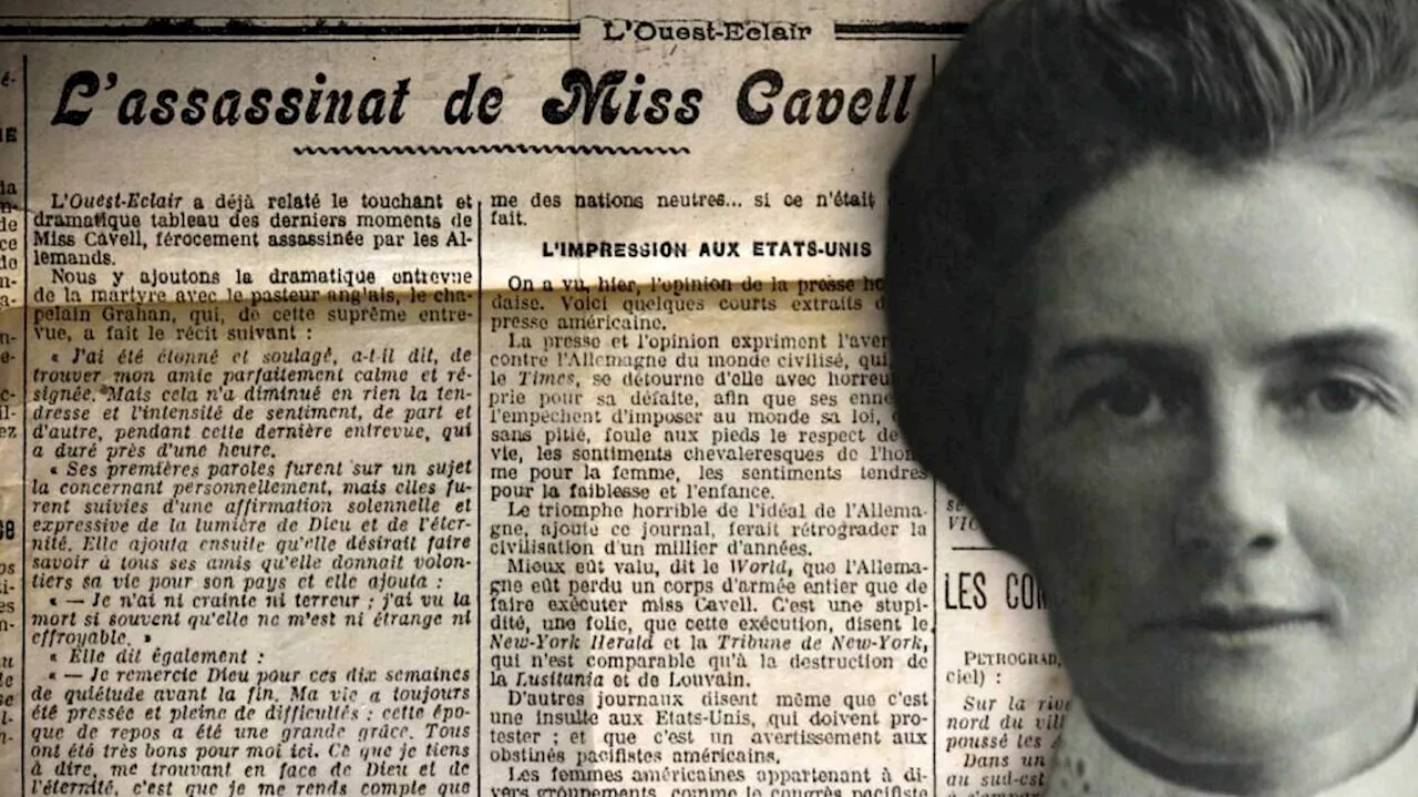 Dans les archives d’Ouest-France : le 12 octobre 1915, l’infirmière britannique Miss Cavell exécutée