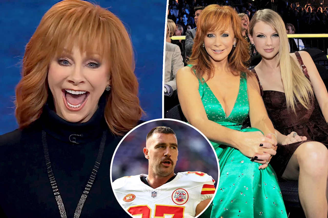 Reba McEntire jokes she's 'so mad' at Taylor Swift for stealing her 'boyfriend' Travis Kelce