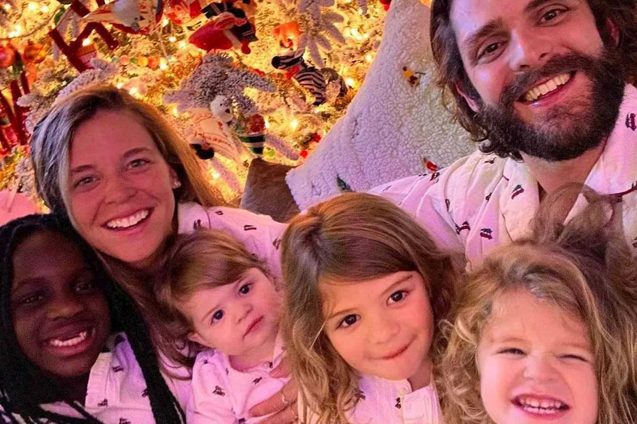 Thomas Rhett, Lauren Akins Pose with All Four Daughters in Sweet Family Photo for Their Anniversary