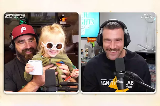Jason Kelce's Daughters Crashed His Podcast to Talk to Travis Kelce –  SheKnows