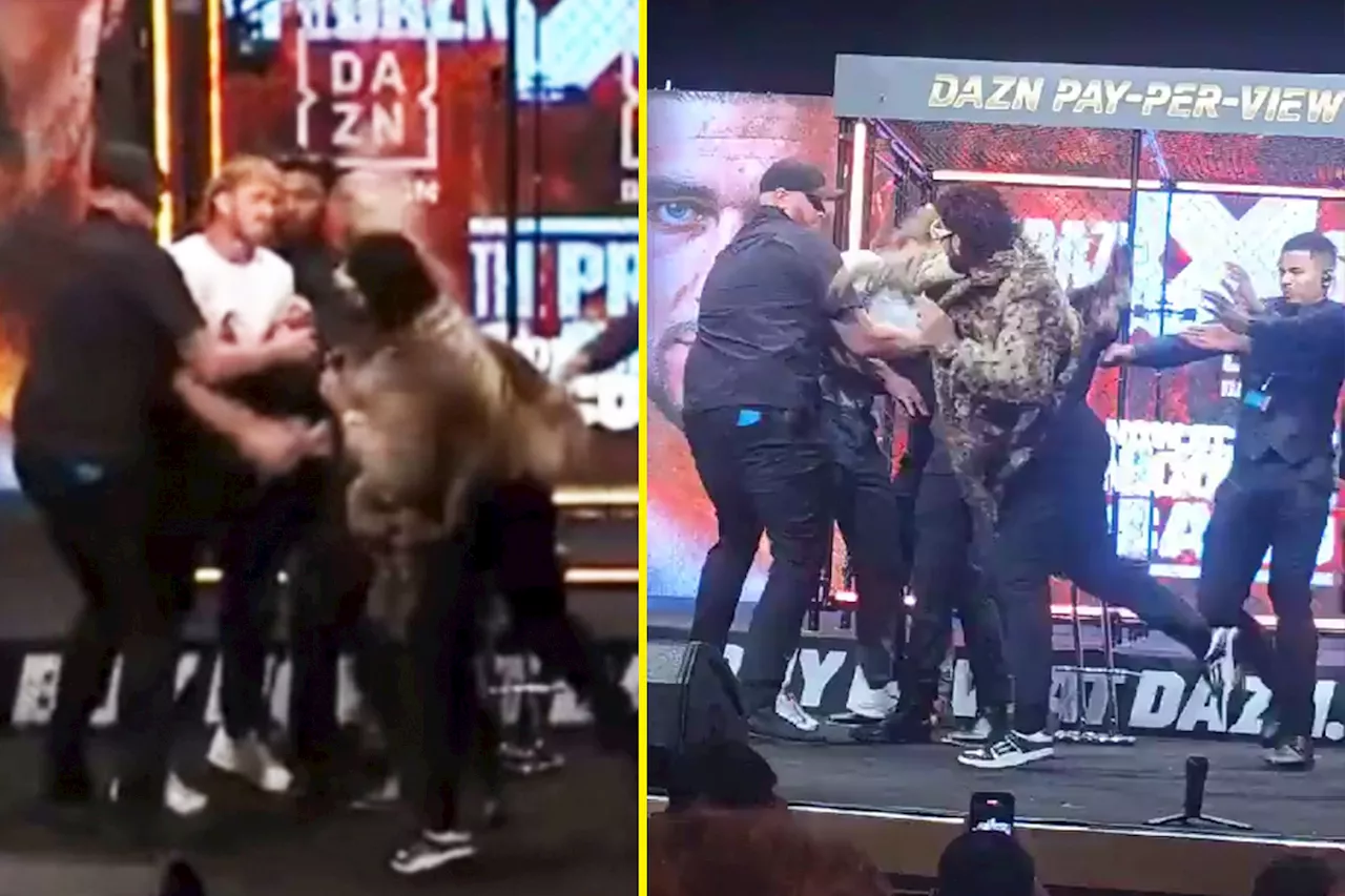 Logan Paul and Dillon Danis EXCHANGE BLOWS as final press conference descends into chaos...