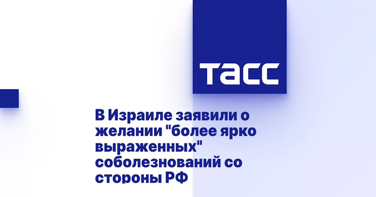 В Израиле заявили о желании 'более ярко выраженных' соболезнований со стороны РФ