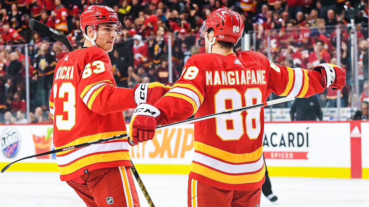 Mangiapane paces Flames to season-opening win over Jets