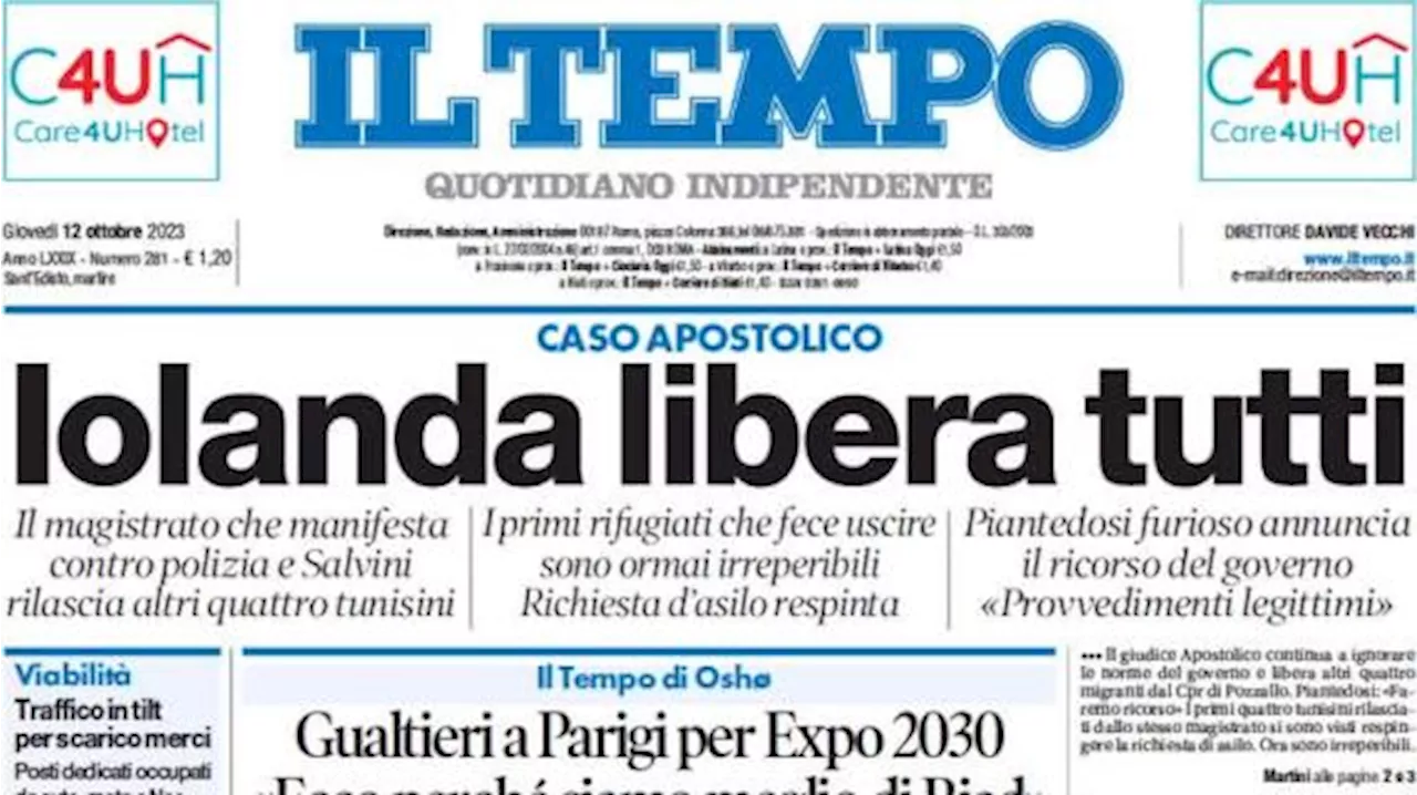 Il Tempo in prima pagina sulle due romane: 'Roma e Lazio, capitani in crisi'