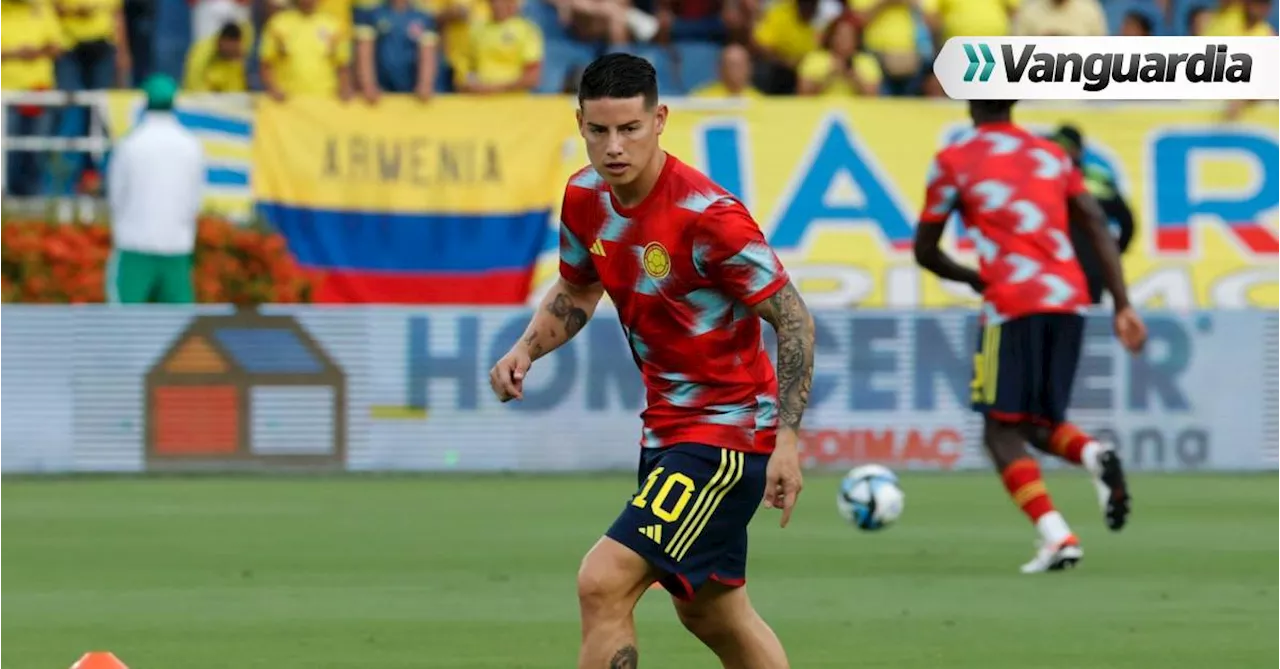 Siga en directo: Con James Rodríguez en la titular, Colombia enfrenta a Uruguay