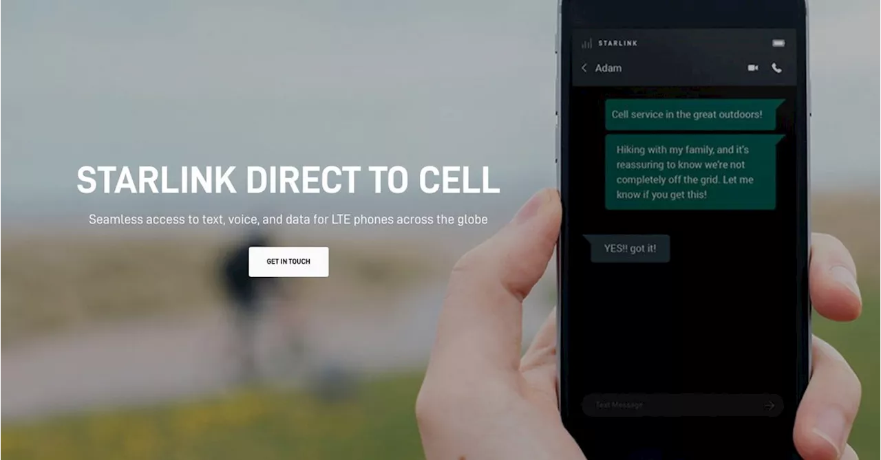 New Starlink page launched to promote cellular service coming in 2024