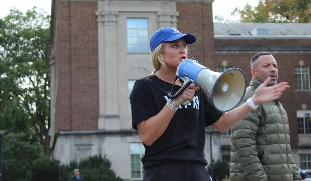 Rowdy protesters detained at Riley Gaines' Real Women's Day speech at Penn State