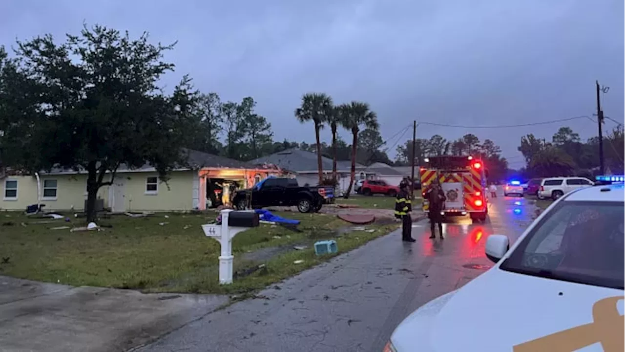 Suspected tornado rips through Palm Coast, leaving damaged homes