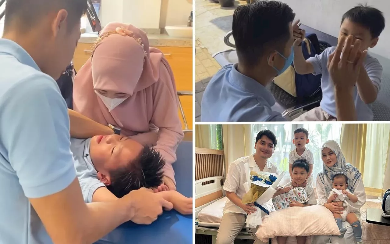 Sambut Kedatangan Alvin Faiz, Intip 7 Potret Ikram Rosadi Dampingi Yusuf Anak Larissa Chou Sunat