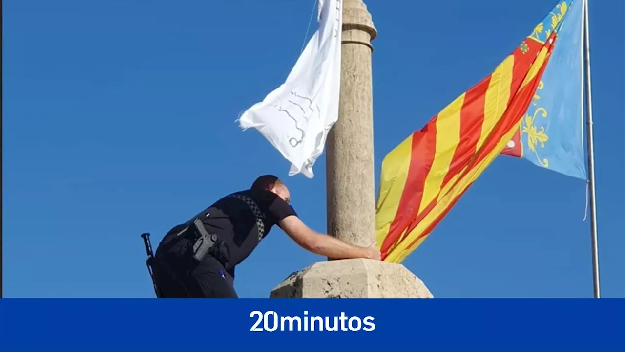 Retiran una bandera con versículos del Corán de las Torres de Serrano en Valencia