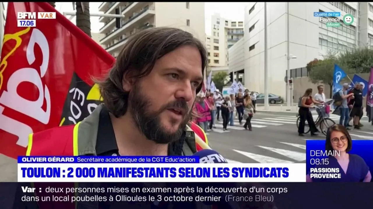 Toulon: 2.000 manifestants selon les syndicats