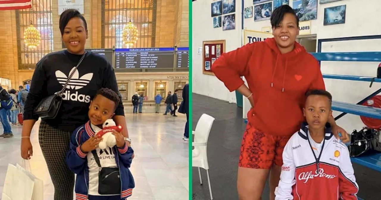 Anele Mdoda Takes Son Alakhe Mdoda To Watch FC Barcelona, Mzansi Proud: “Forever on the Move”