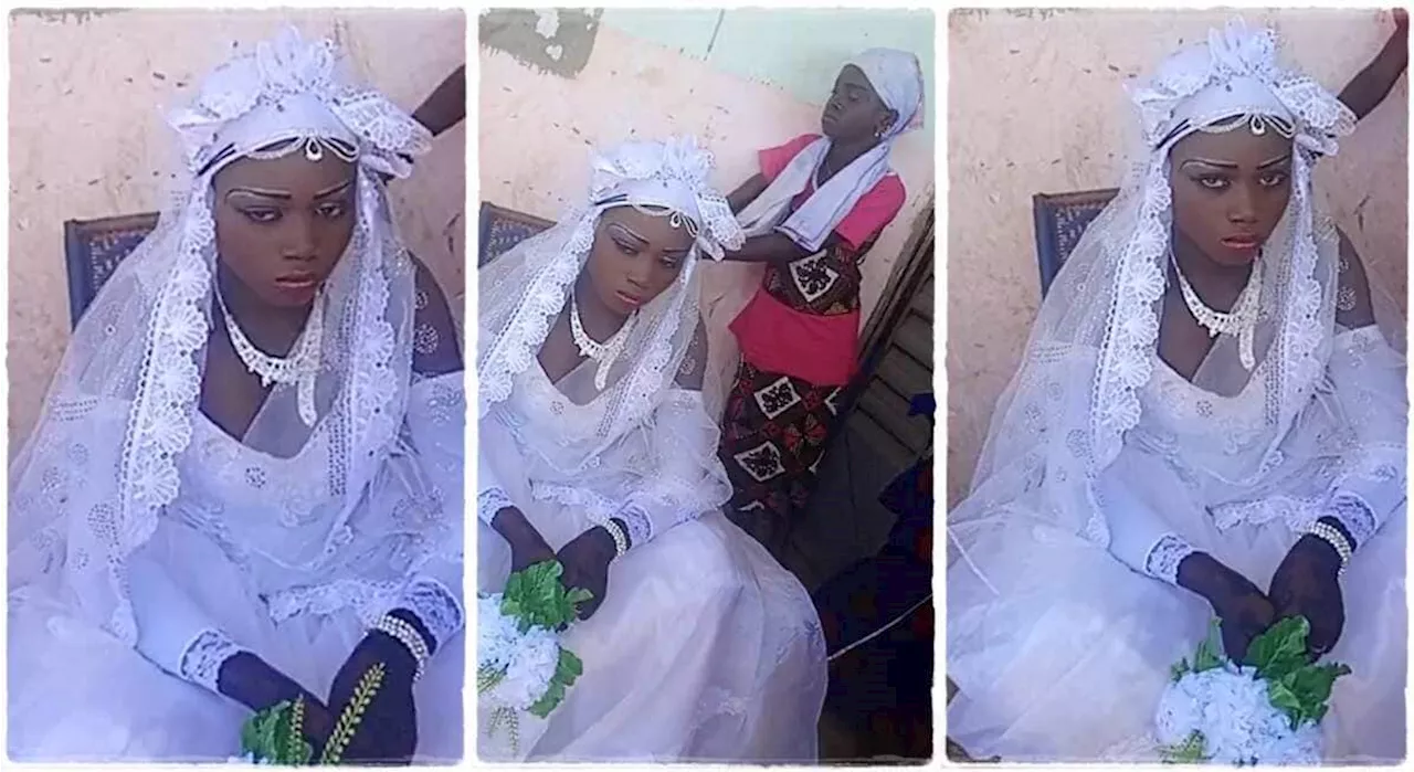 Angry-looking Bride Sits Silently Outside on Wedding Day, Frowns in TikTok Video: 'She's Sad'