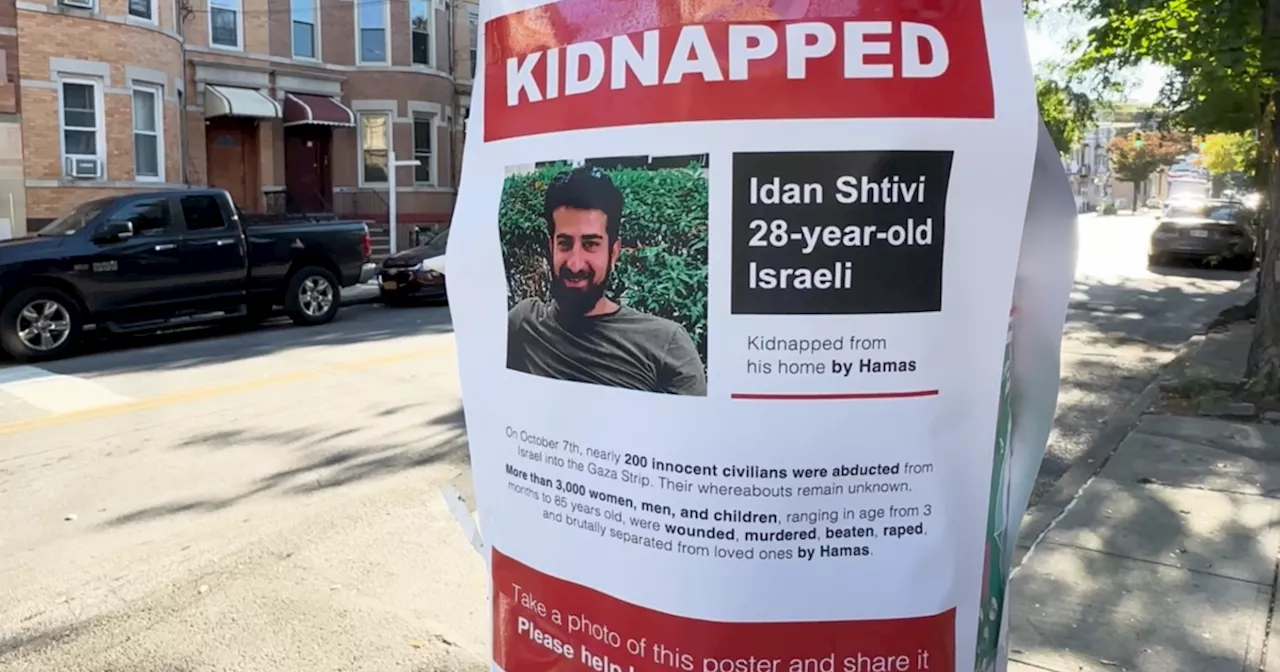 Thousands of kidnapped flyers posted around New York City honoring missing civilians from war in Israel