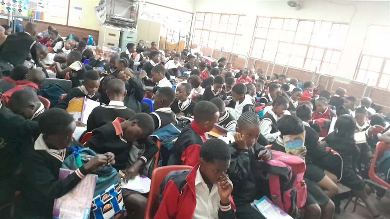 More than 100 pupils crammed into one classroom in Soweto