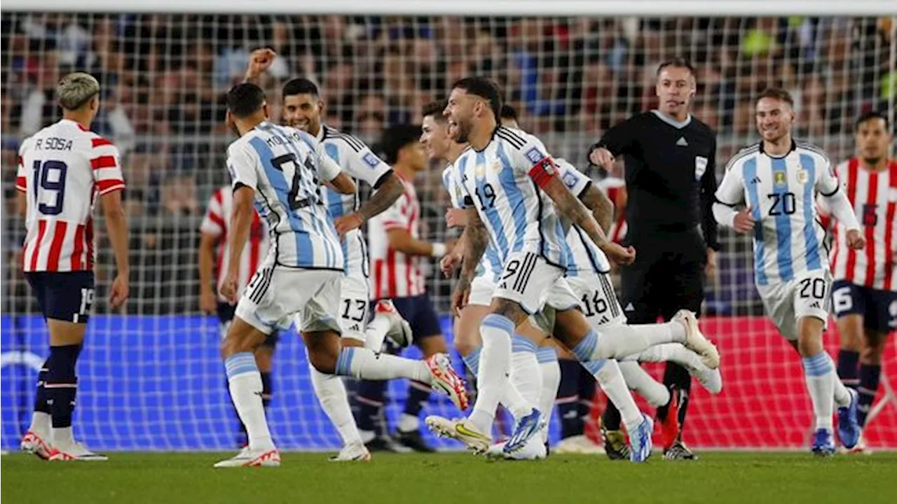 Messi Cadangan, Argentina Tekuk Paraguay di Kualifikasi Piala Dunia