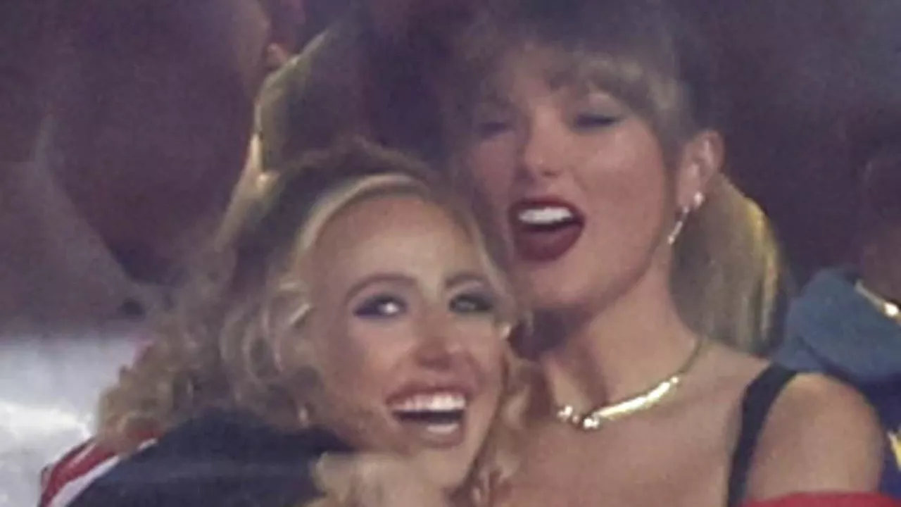 Their biggest cheerleaders! Taylor Swift ecstatically hugs Patrick Mahomes' wife Brittany after...