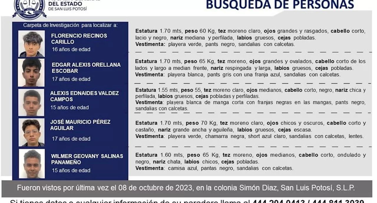 Fiscalía de SLP asegura que menores desaparecidos se fueron por voluntad propia