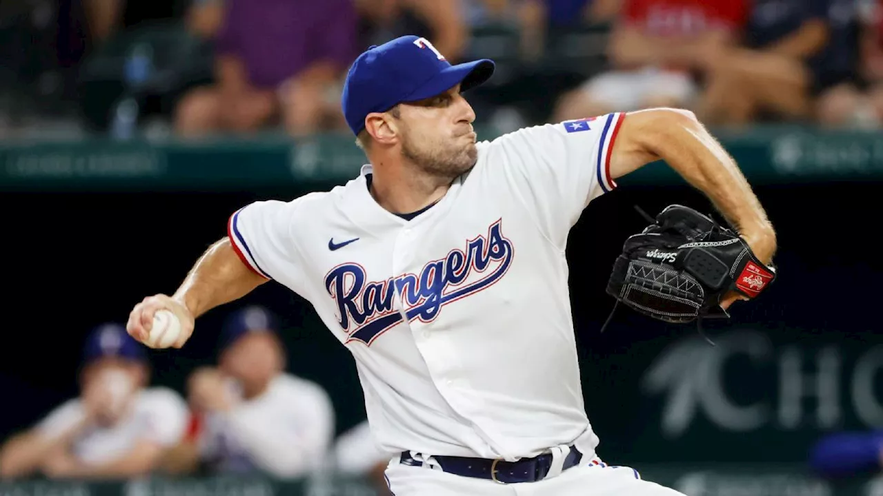 Rangers' Scherzer 'ready to go' after pen session, eyeing ALCS