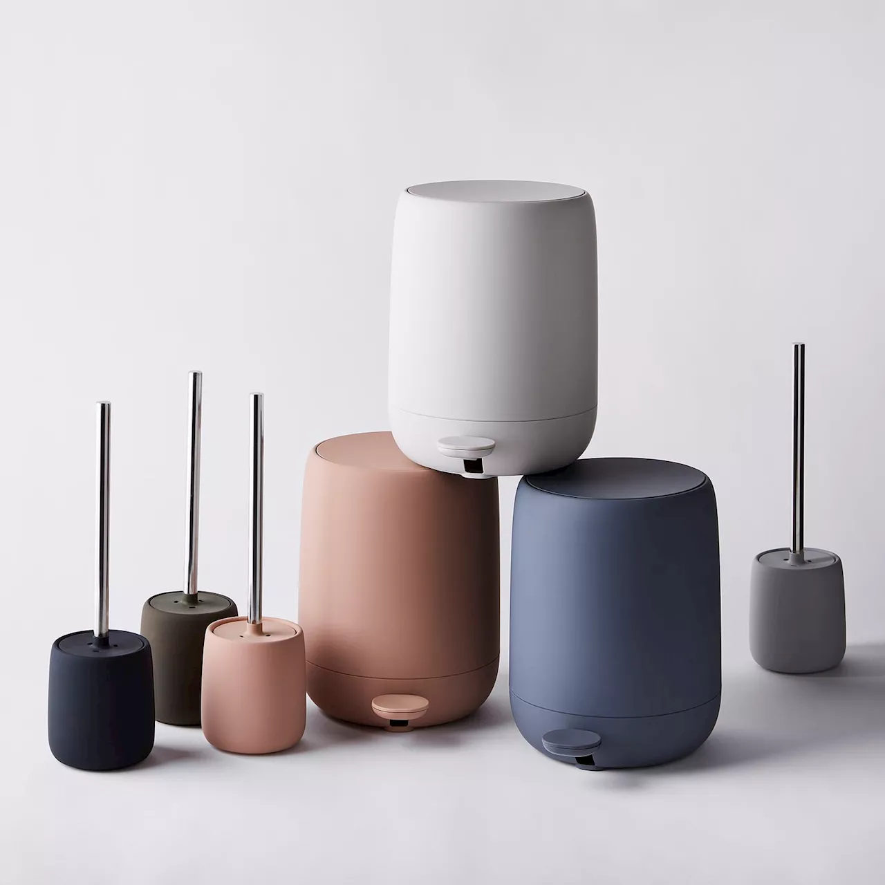 blomus Sono Toilet Brush, Waste Bin & Plunger, 9 Colors, Exclusive Color!