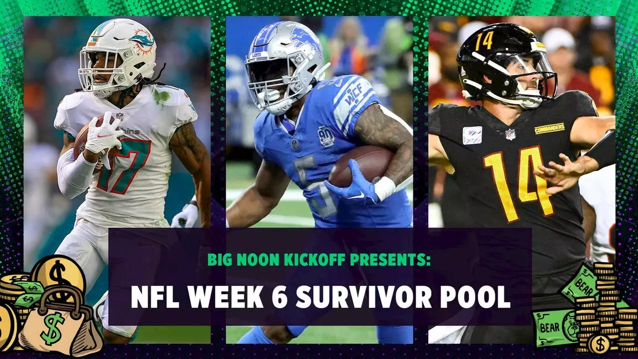 NFL Week 6 Survivor Pool Dolphins, Lions, Commanders & more