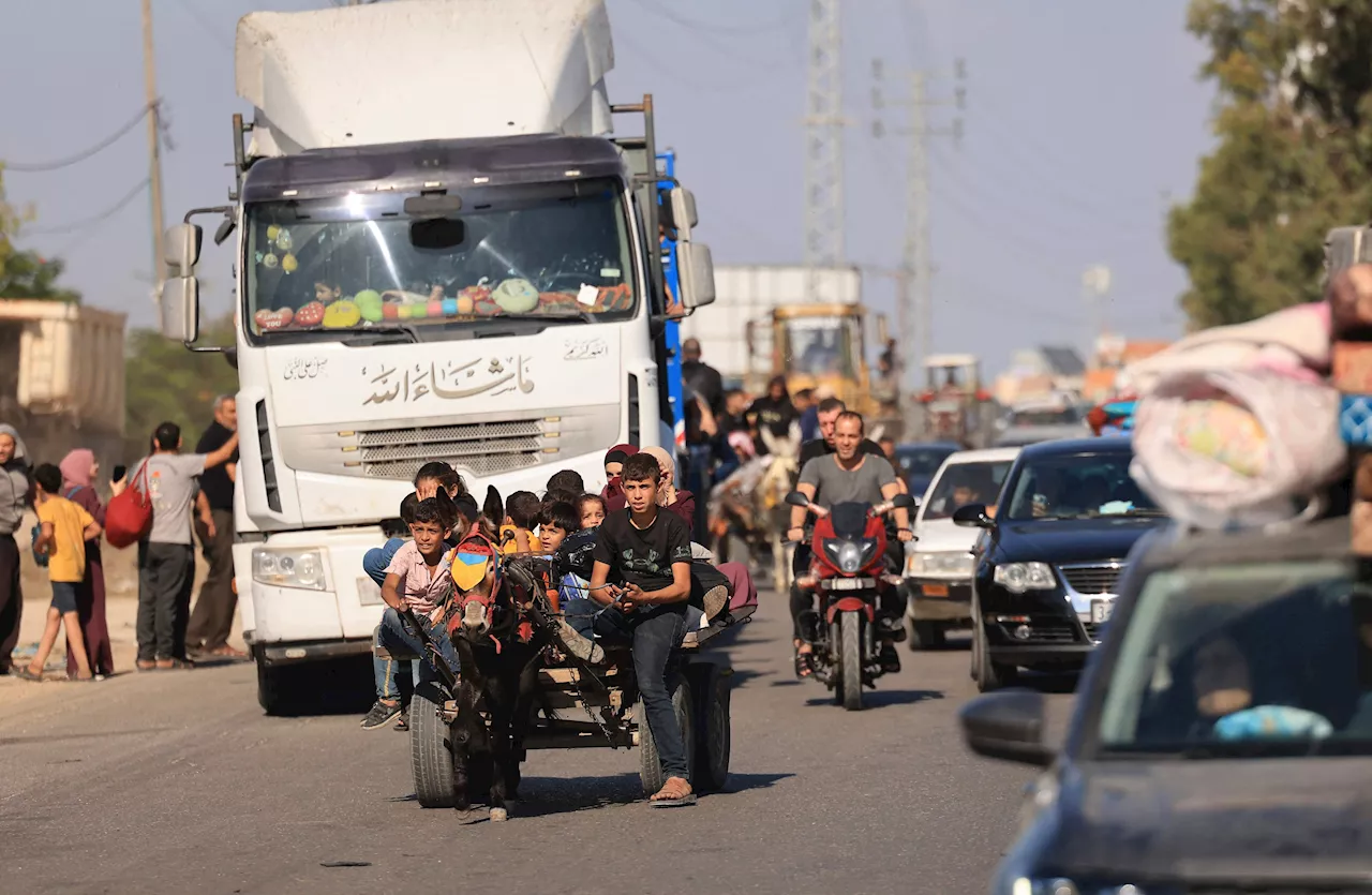 Panikflykt i Gaza under hot från Israel