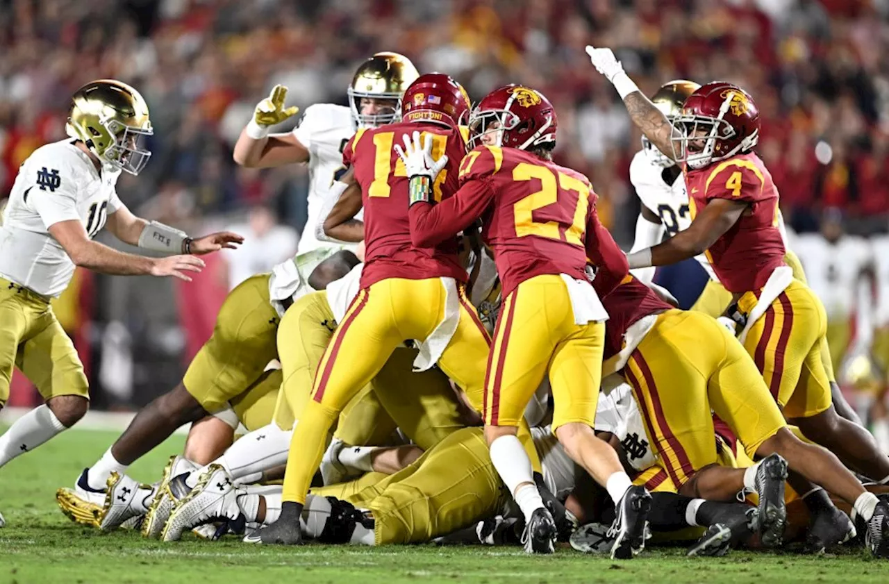 No. 10 USC takes on No. 21 Notre Dame and something’s got to give