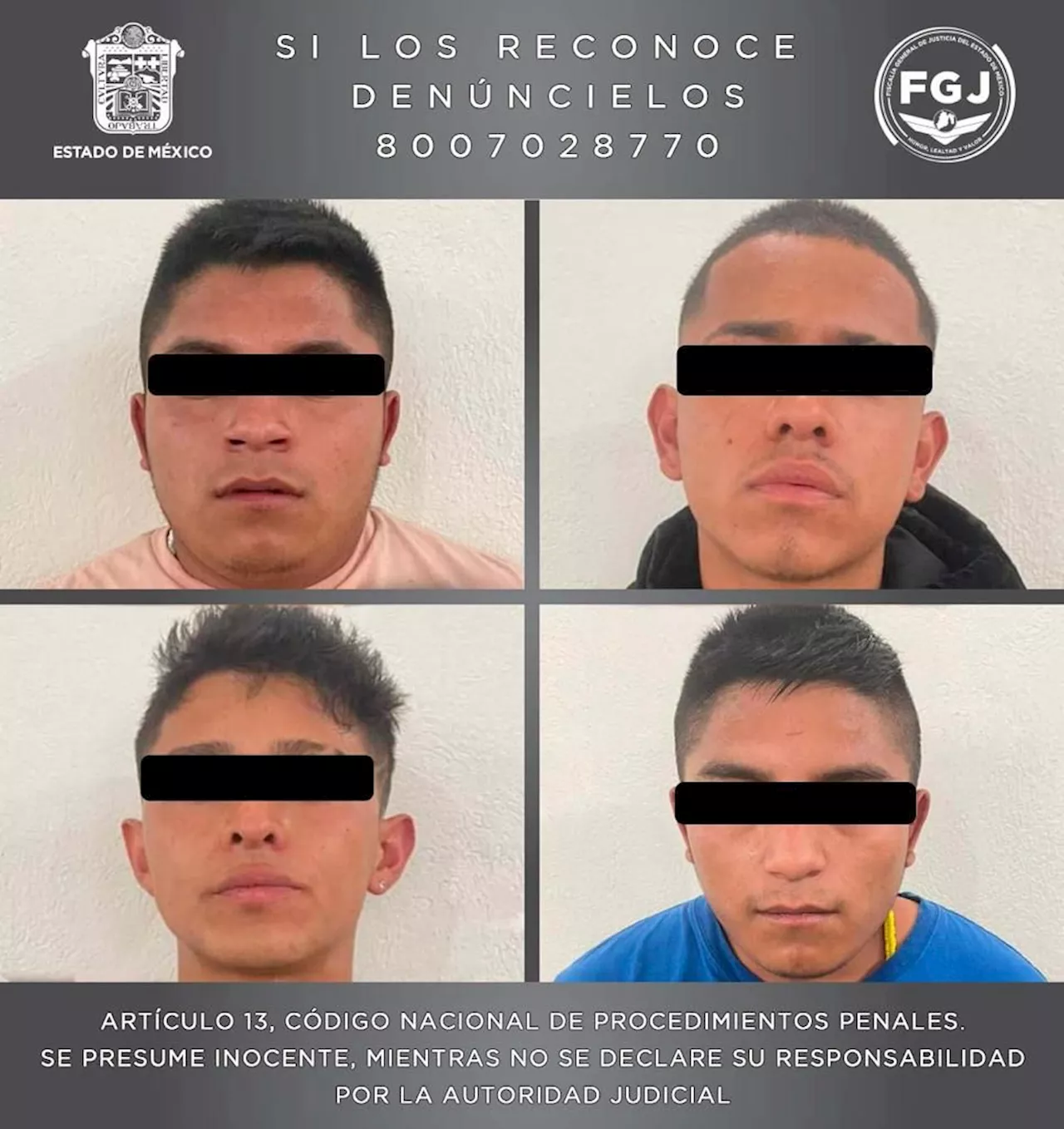 Vinculan a proceso a cuatro hombres por homicidio en Tecámac, Estado de México