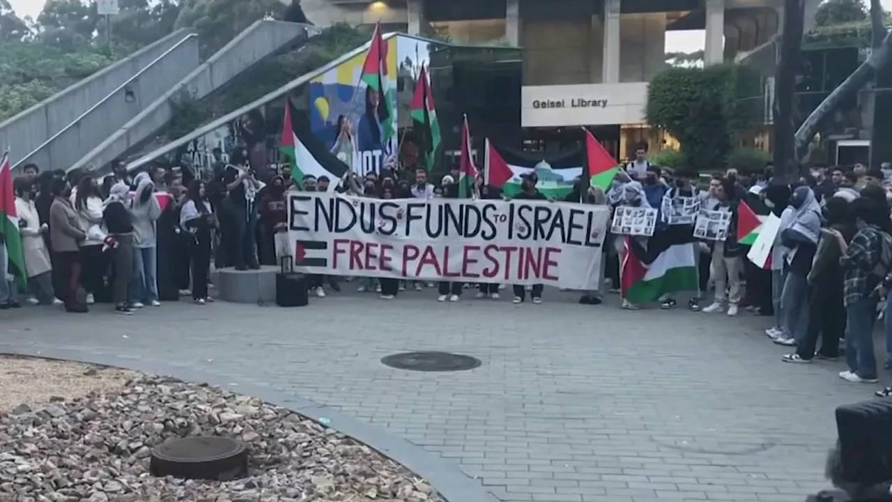 Pro-Palestinian student group holds vigil on campus at UC San Diego