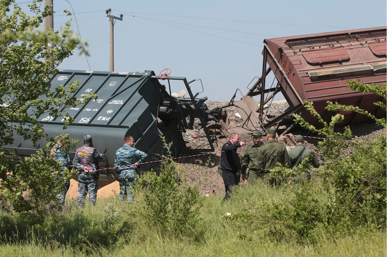 Russian Train Blown Up by Ukrainian Partisans, Cutting Supplies From Crimea