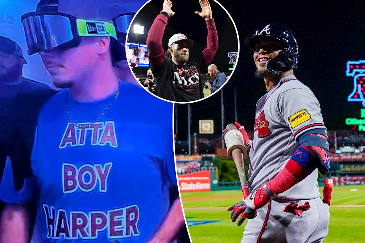 Phillies troll Braves, Orlando Arcia with 'Atta boy Harper' T-shirt after NLDS win