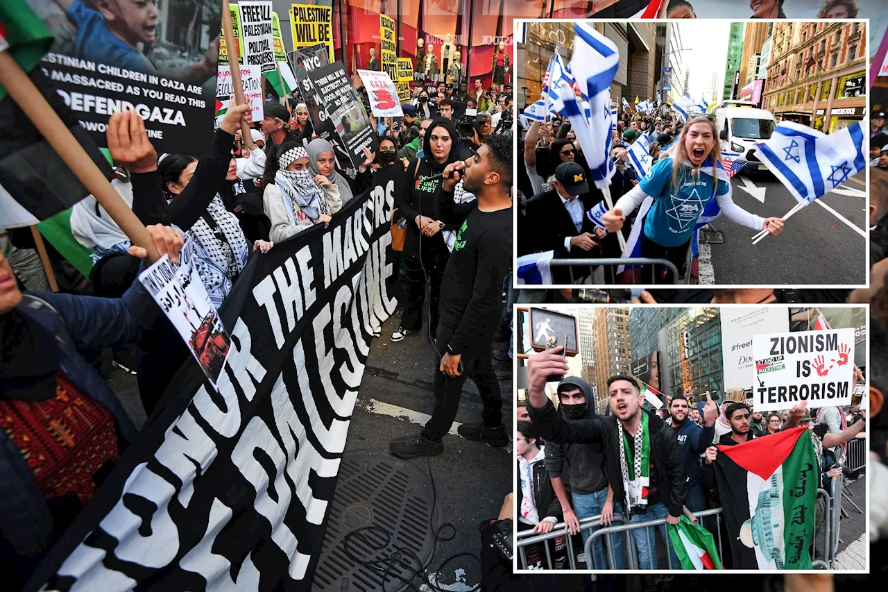 Thousands of pro-Palestine supporters swarm NYC, face off with Israel backers on global 'day of Jihad'