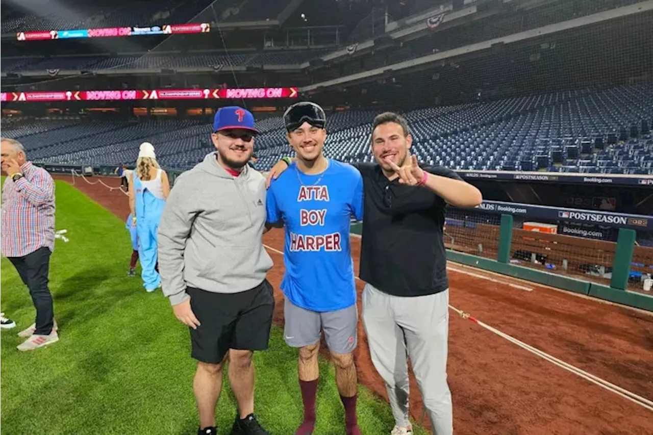 The story behind Phillies reliever Orion Kerkering’s ‘Atta Boy Harper’ shirt