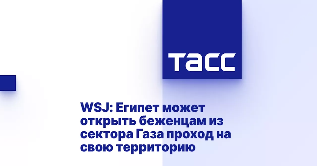 WSJ: Египет может открыть беженцам из сектора Газа проход на свою территорию