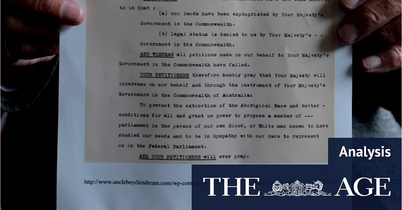 A Voice to parliament is nothing new: it was first sought 86 years ago