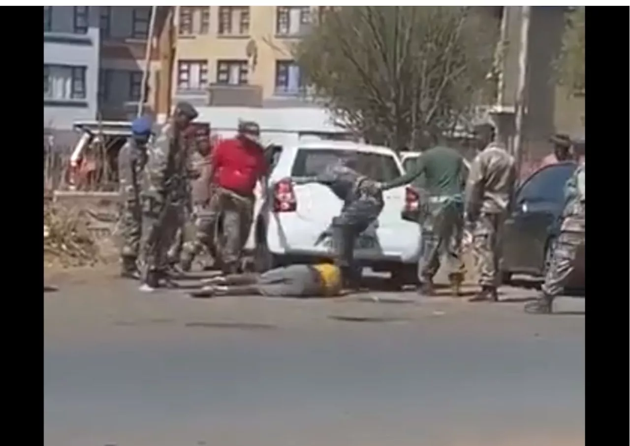 Viral Video: SANDF members assault alleged hijacker