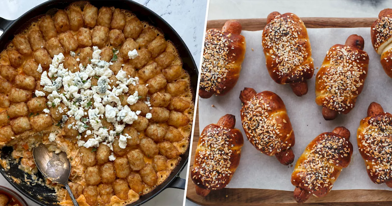 Molly Yeh's Buffalo Chicken Hotdish and Pretzel Bagel Challah Dogs