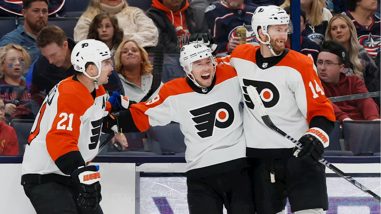 Farabee, Konecny score early as Flyers beat Blue Jackets