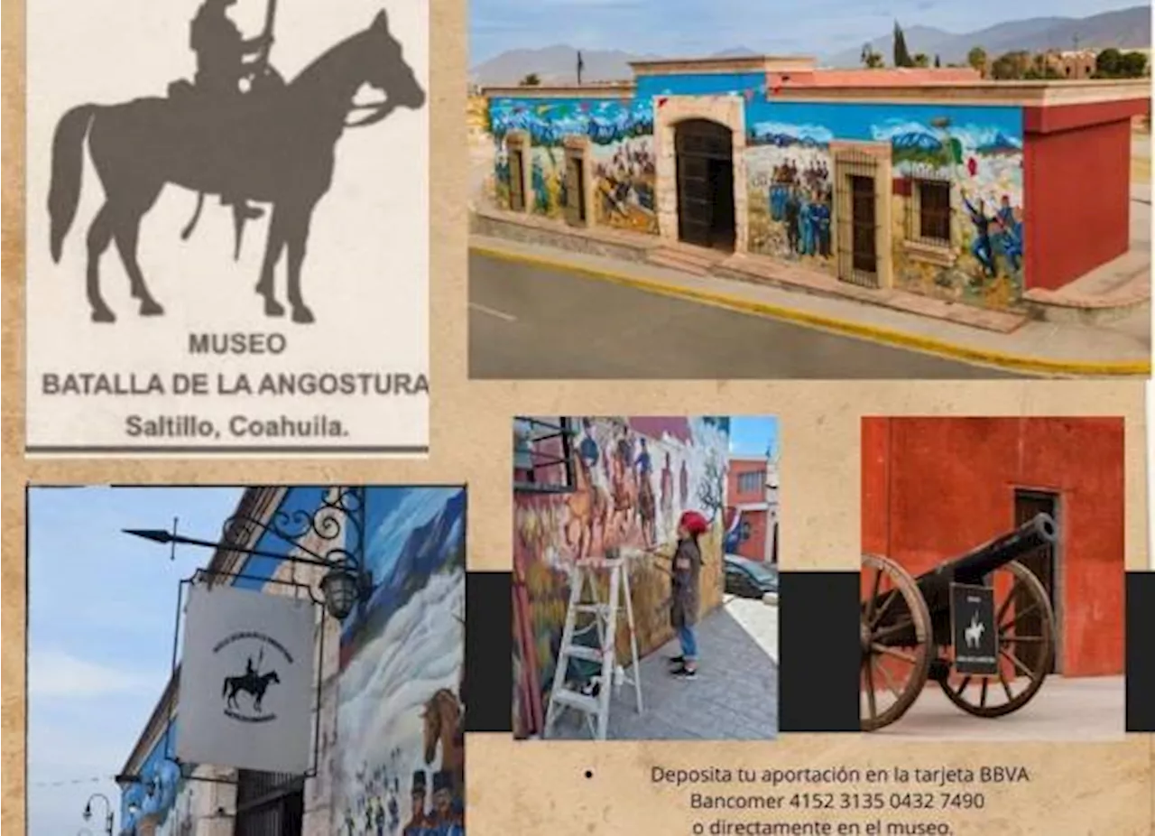 Saltillo: Con rifa entre amigos, Museo La Angostura busca recursos para concluir mural