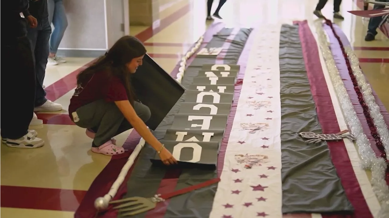 This North Texas high school looks to break the Guinness World Record for largest mum