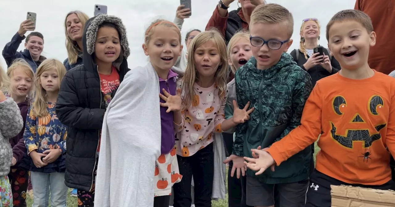 Traders Point Christian School learn STEM through annual pumpkin drop