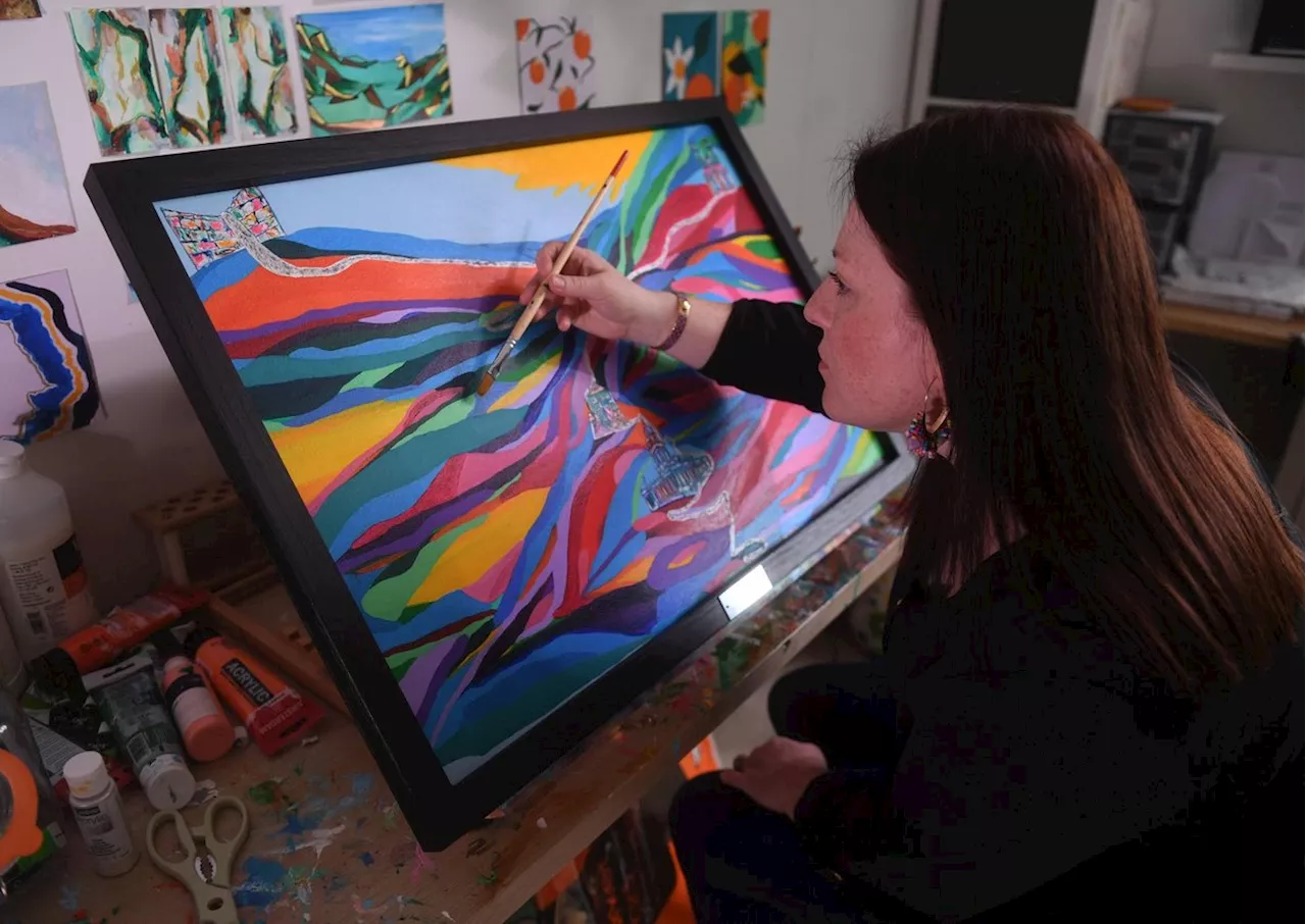 The Yorkshire artist turning the ashes of loved ones into incredible paintings