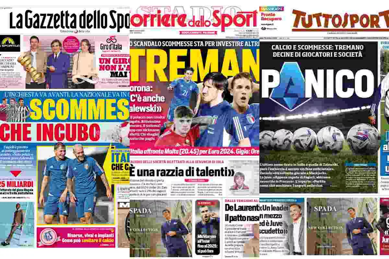 Rassegna stampa, le prime pagine dei quotidiani sportivi del 14 ottobre