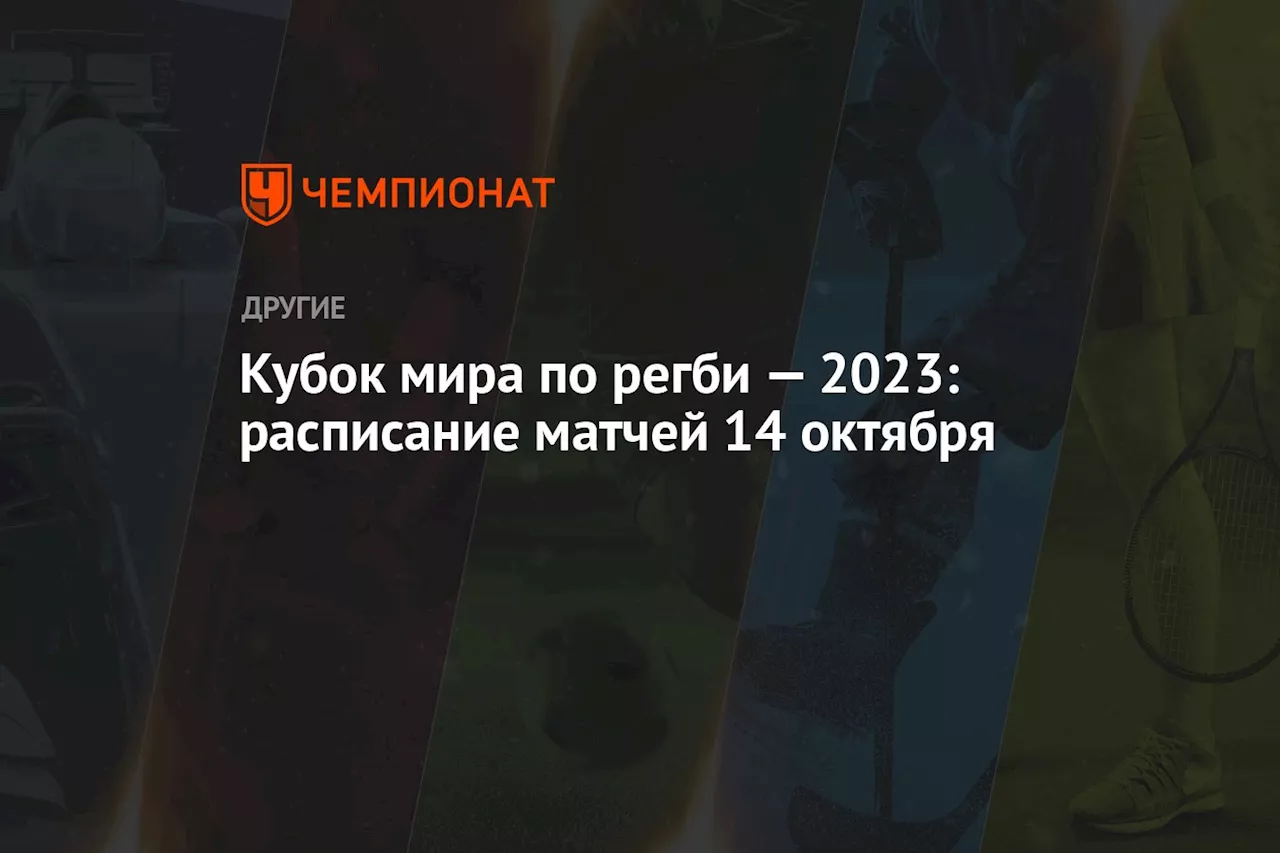 Кубок мира по регби — 2023: расписание матчей 14 октября